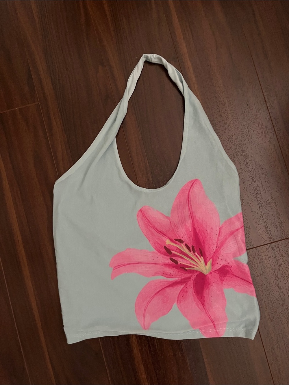 pink lily halter top